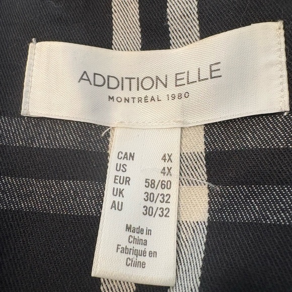 Plaid Trench Coat Addition Elle Size 4X - Picture 3 of 7
